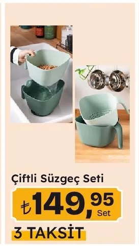 Çiftli Süzgeç Seti
