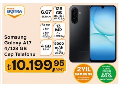 Samsung Galaxy A17 4/128 Gb Cep Telefonu
