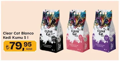 Clear Cat Blanco Kedi Kumu 5 L