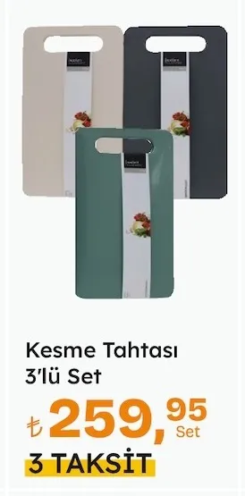 Kesme Tahtası 3'Lü Set