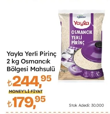 Yayla Yerli Pirinç 2 Kg Osmancık Bölgesi Mahsulü