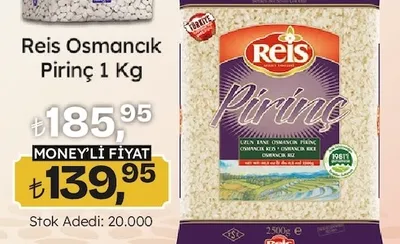 Reis Osmancık Pirinç 1 Kg