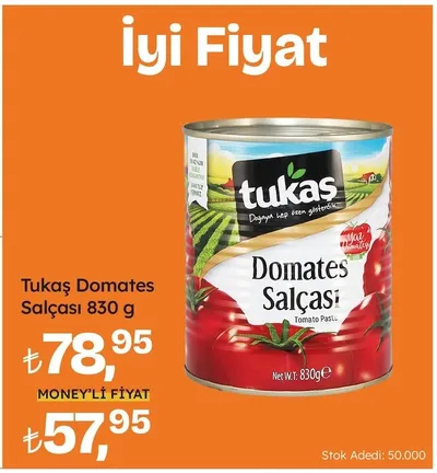 Tukaş Domates Salçası 830 G