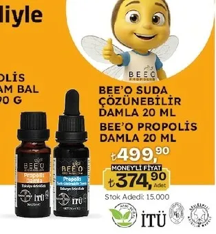 Bee'O Suda Çözünebilir Damla 20 Ml Bee'O Propolis Damla 20 Ml