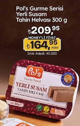 Pol'S Gurme Serisi Yerli Susam Tahin Helvası 300 G