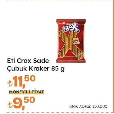 Eti Crax Sade Çubuk Kraker 85 G