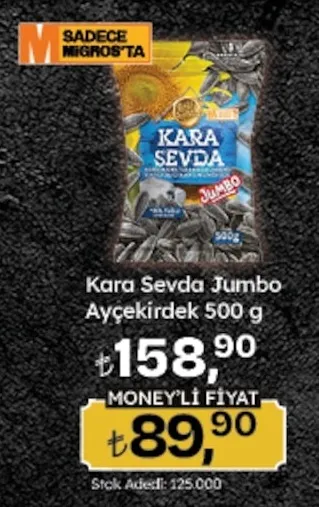 Kara Sevda Jumbo Ayçekirdeği 500 G