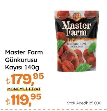 Master Farm Günkurusu Kayısı 140G