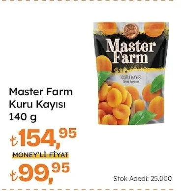 Master Farm Kuru Kayısı 140 G