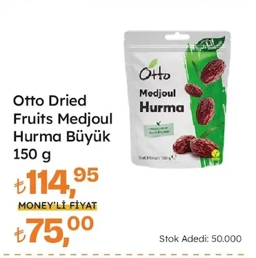 Otto Dried Fruits Medjoul Hurma Büyük 150 G