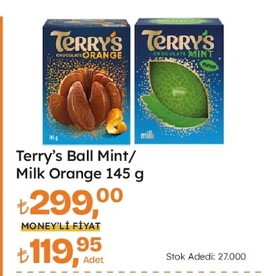 Terry'S Ball Mint/ Milk Orange 145 G