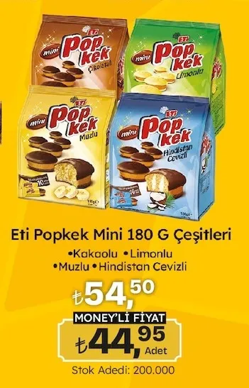 Eti Popkek Mini 180 G Çeşitleri