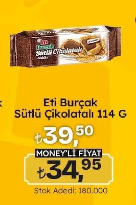 Eti Burçak Sütlü Çikolatalı 114 G