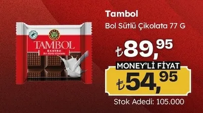 Tambol Bol Sütlü Çikolata 77 G