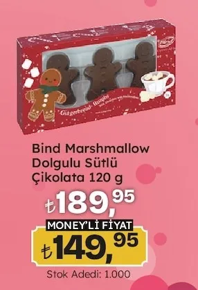 Bind Marshmallow Dolgulu Sütlü Çikolata 120 G