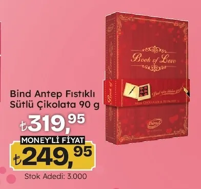 Bind Antep Fıstıklı Sütlü Çikolata 90 G