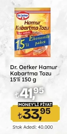 Dr. Oetker Hamur Kabartma Tozu 15'Li 150 G