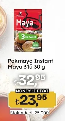 Pakmaya Instant Maya 3'Lü 30 G