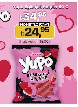 Yupo Eğlenjeli Kalpler 80 G