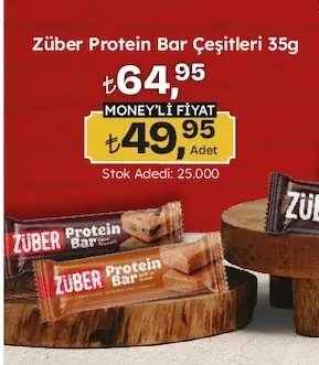 Züber Protein Bar Çeşitleri 35G