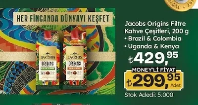 Jacobs Origins Filtre Kahve Çeşitleri, 200 G