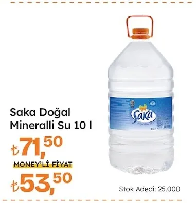 Saka Doğal Mineralli Su 10 L