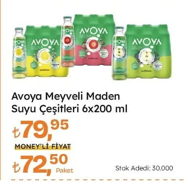 Avoya Meyveli Maden Suyu Çeşitleri 6X200 Ml