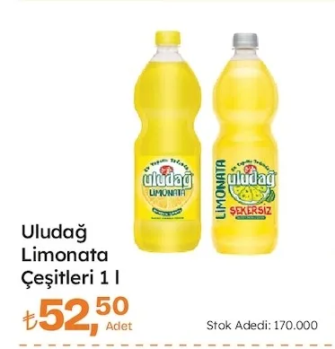 Uludağ Limonata Çeşitleri 1 L