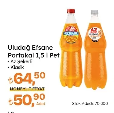 Uludağ Efsane Portakal 1,5 L Pet