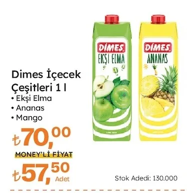Dimes İçecek Çeşitleri 1 L