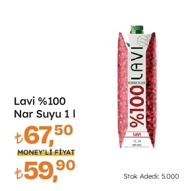 Lavi %100 Nar Suyu 1 L