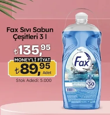 Fax Sıvı Sabun Çeşitleri 3 L