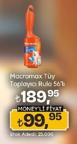 Macromax Tüy Toplayıcı Rulo 56'Lı