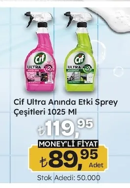 Cif Ultra Anında Etki Sprey Çeşitleri 1025 Ml