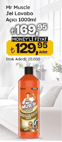 Mr Muscle Jel Lavabo Açıcı 1000Ml