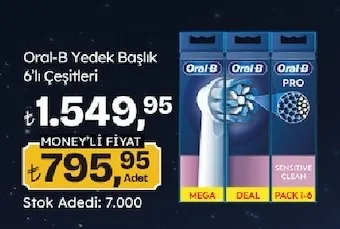 Oral-B Yedek Başlık 6'Lı Çeşitleri