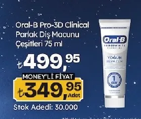 Oral-B Pro-3D Clinical Parlak Diş Macunu Çeşitleri 75 Ml