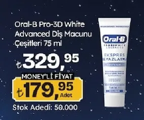 Oral-B Pro-3D White Advanced Diş Macunu Çeşitleri 75 Ml