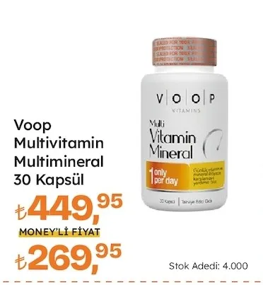 Voop Multivitamin Multimineral 30 Kapsül