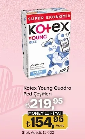 Kotex Young Quadro Ped Çeşitleri
