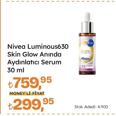 Nivea Luminous630 Skin Glow Anında Aydınlatıcı Serum 30 Ml