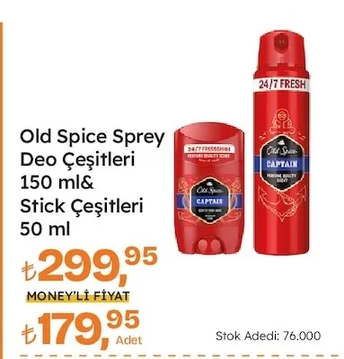 Old Spice Sprey Deo Çeşitleri 150 Ml& Stick Çeşitleri 50 Ml