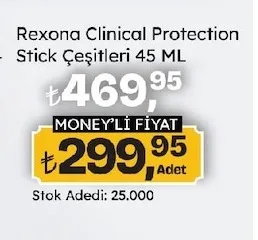 Rexona Clinical Protection Stick Çeşitleri 45 Ml
