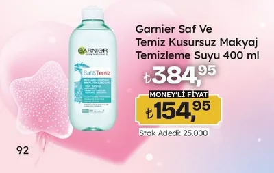 Garnier Saf Ve Temiz Kusursuz Makyaj Temizleme Suyu 400 Ml
