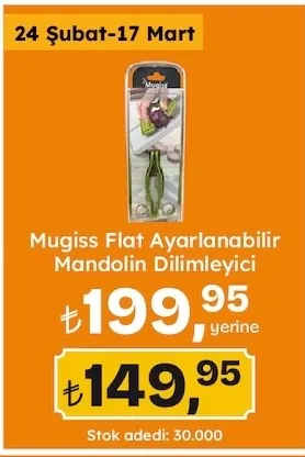 Mugiss Flat Ayarlanabilir Mandolin Dilimleyici
