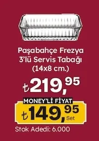 Paşabahçe Frezya 3'Lü Servis Tabağı (14X8 Cm.)