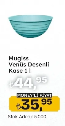 Mugiss Venüs Desenli Kase 1 L