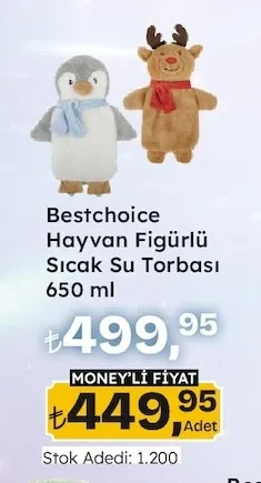 Bestchoice Hayvan Figürlü Sıcak Su Torbası 650 Ml