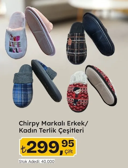 Chirpy Markalı Erkek/Kadın Terlik Çeşitleri
