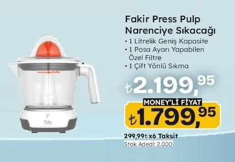 Fakir Press Pulp Narenciye Sıkacağı